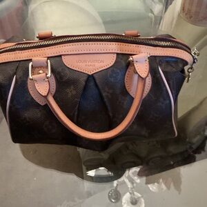 Satchel with Leather Trim